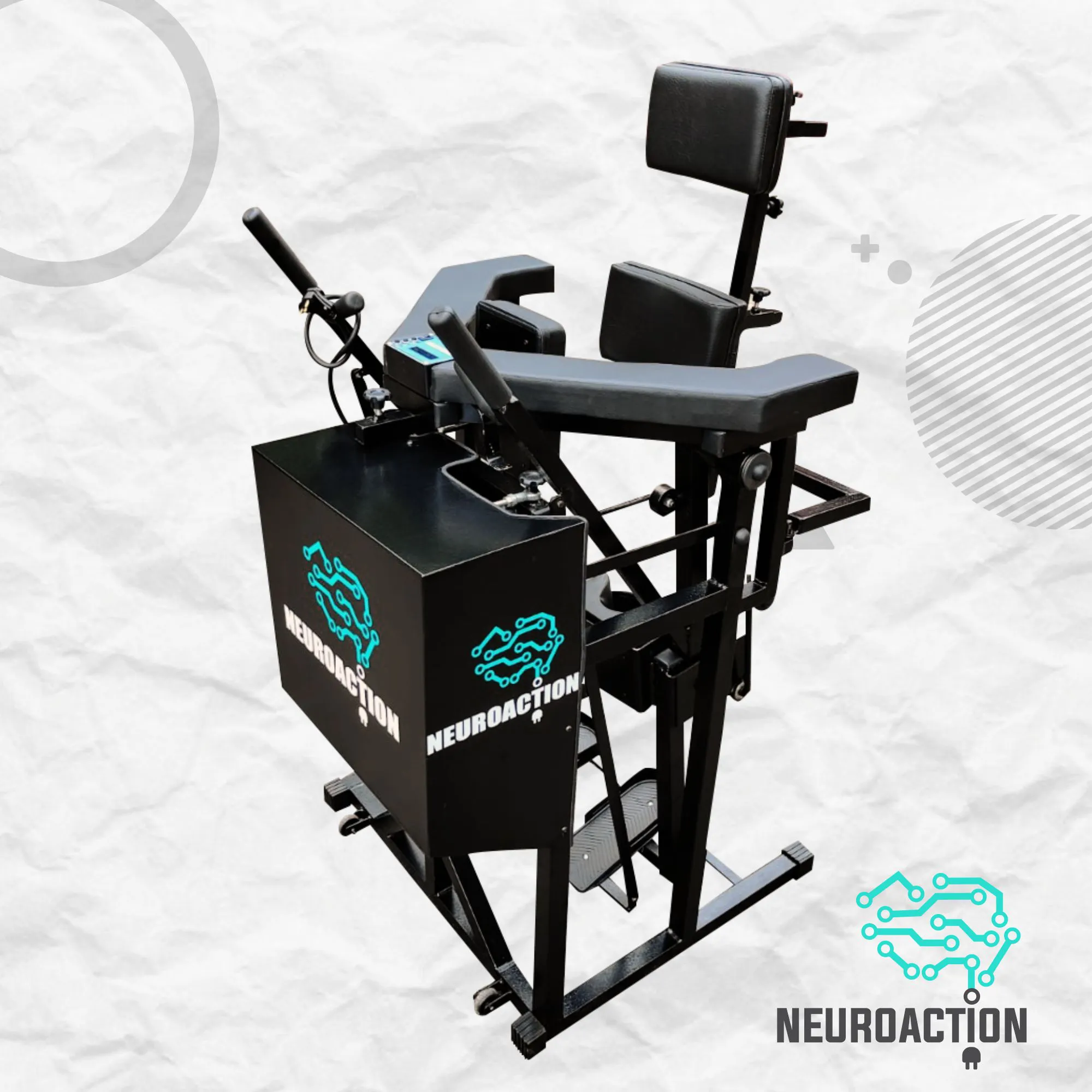 Neuroaction - Simulador De Caminhada Motorizado para Pessoa Com Deficiência 220v - Preto - FRETE GRATIS